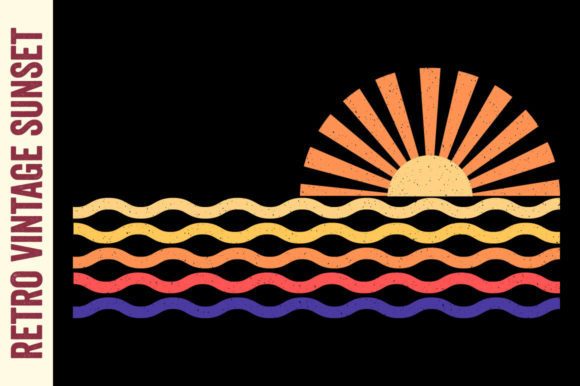 Download Retro Sunset Vintage Graphics Summer SVG - Retro Collection