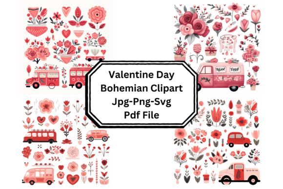 Download Valentine Day Bohemian Clipart - Valentine Collection