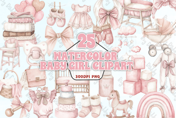Download Watercolor Baby Girl Clipart PNG - Premium Resources