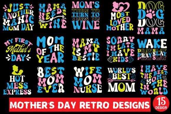 Download Mother’s Day Retro Designs Bundle - Retro Collection
