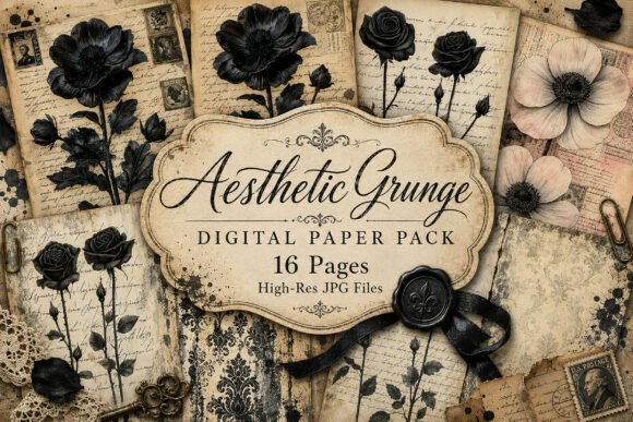 Download Antique Ephemera Collage Backgrounds - Ephemera Collection