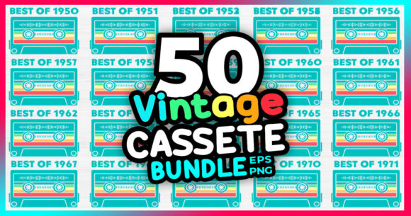 Download Vintage Retro Cassette Tape Bundle - Retro Collection