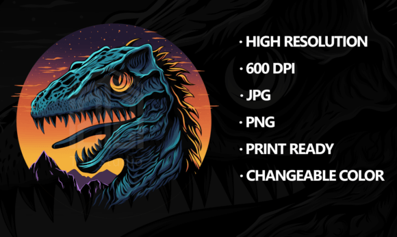 Download Vintage Retrowave Dinosaurus - Retro Collection