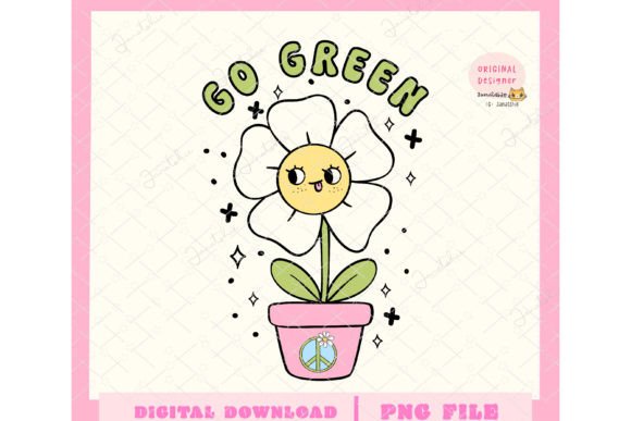 Download Retro Earth Day Flower Power Png - Retro Collection