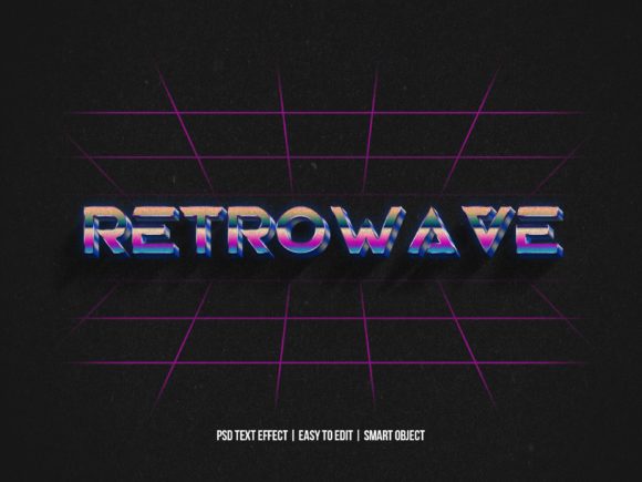 Download Text Effect Retrowave 80s - Retro Collection
