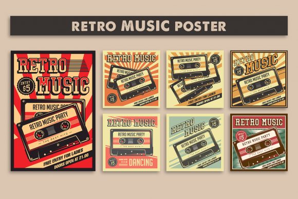 Download Retro Music Compact Cassette Poster - Retro Collection