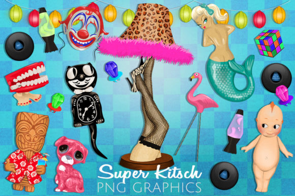 Download Super Kitsch Retro Graphics Set - Retro Collection