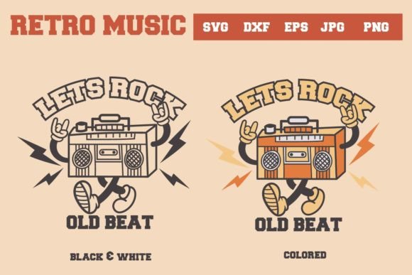 Download Retro Music, Lets Rock Old Beat Svg - Retro Collection